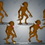 Abyssal Sea Monster / Aquatic Demon – Fully Animated & Rigged for Adobe Animate CC