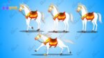 2-in-1 Horse Asset Pack: Professional White & Brown Stallions with Gallop & Walk Cycles (.FLA) - Image 3