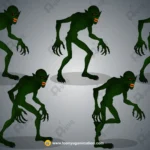 Zombie Goblin / Undead Spirit – Fully Animated & Rigged for Adobe Animate CC