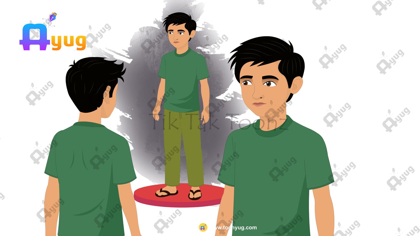 b1 Indian Village Boy(Bacha) Animated Human Character - Image 1
