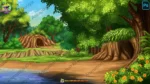 4K Riverfront Jungle Cave Background - 2D Animation Asset (PSD & PNG)