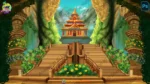 4K Fantasy Golden Temple - Magical Kingdom 2D Animation Background (PSD & PNG)