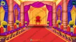 Royal Indian King Court (Rajsabha) - 2D Animation Background (PSD & PNG)