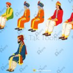 4 set of King's Darbari Animated Human Character