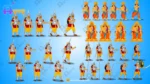 Royal Indian King & 3 Animated Elite Guards Set – Pro Rigged for Adobe Animate CC