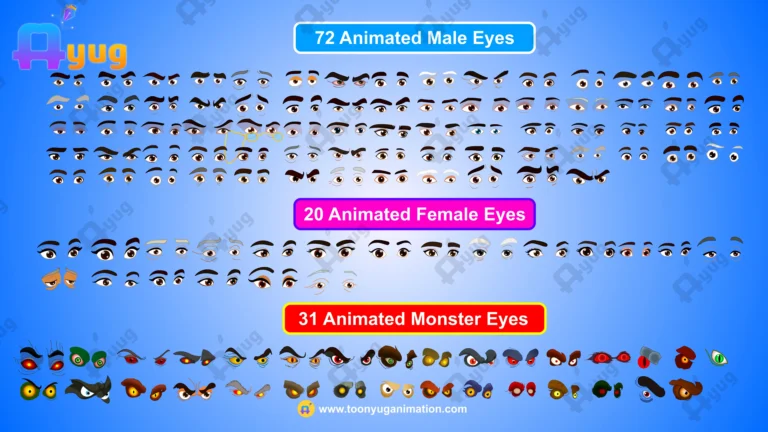 121 Professional Animated Eyes Mega Pack – Ultimate Expression Library for Adobe Animate CC