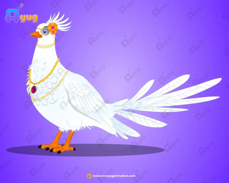 Beautiful White Royal Bird – Ultimate 2-Variant Rigged or Animated for Adobe Animate CC
