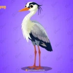 Professional Black Crane (Heron) – Ultimate 2-Variant Rigged or Animated for Adobe Animate CC