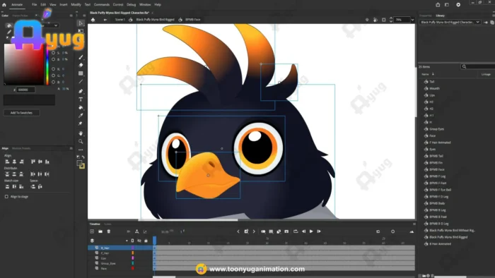 Black Puffy Myna (Common Myna) – Ultimate 2-Variant Rigged or Animated ...
