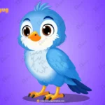 Blue Cute Heroic Bird – Ultimate 2-Variant Rigged or Animated for Adobe Animate CC