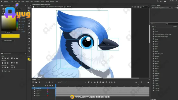 Chirpy Blue Bird – Ultimate 2-Variant Rigged or Animated for Adobe ...