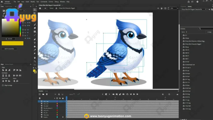 Chirpy Blue Bird – Ultimate 2-Variant Rigged or Animated for Adobe ...