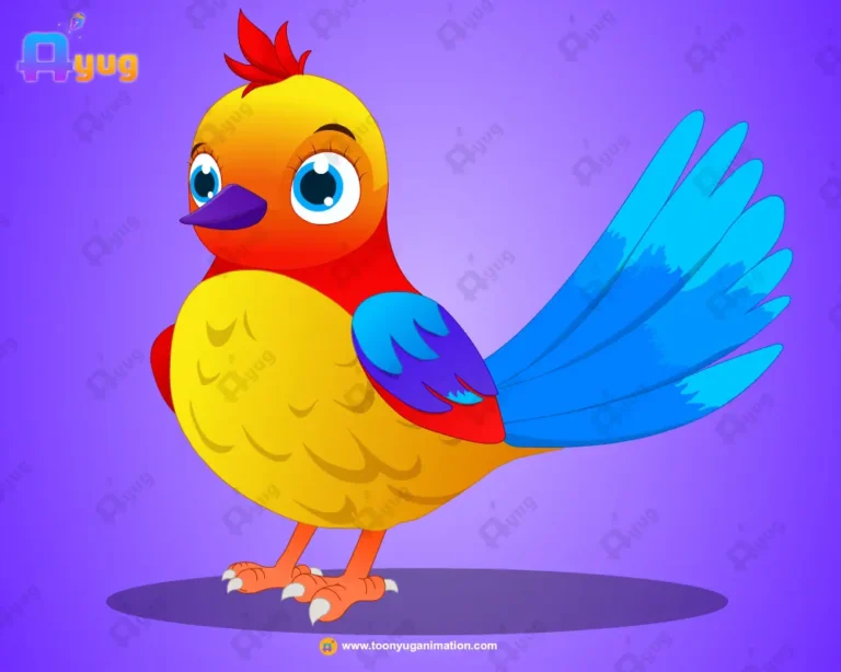 Colorful Cute Bird – Ultimate 2-Variant Rigged or Animated for Adobe Animate CC