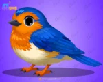 Cute Miniature Blue Sparrow – Ultimate 2-Variant Rigged or Animated for Adobe Animate CC