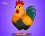 Female Fatty Cock Character – Ultimate 2-Variant Rigged or Animated for Adobe Animate CC
