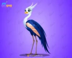 Female Neelhans Bird Character – Ultimate 2-Variant Rigged or Animated for Adobe Animate CC