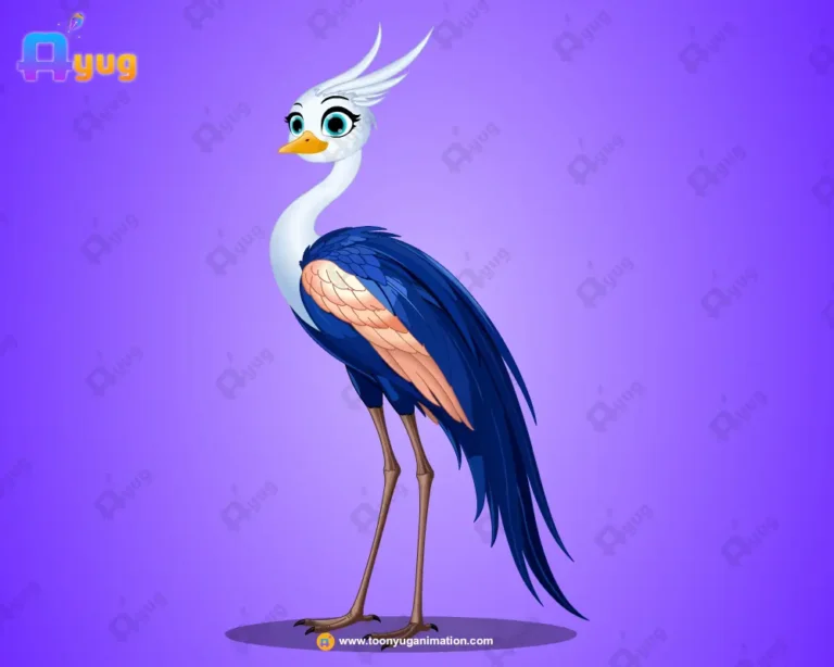 Female Neelhans Bird Character – Ultimate 2-Variant Rigged or Animated for Adobe Animate CC