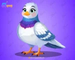 Female Pigeon Queen Character – Ultimate 2-Variant Rigged or Animated for Adobe Animate CC