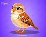 Female Sparrow Bird Character – Ultimate 2-Variant Rigged or Animated for Adobe Animate CC