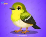 Green Cute Bird Character – Ultimate 2-Variant Rigged or Animated for Adobe Animate CC