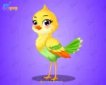 Cute Multi-Color Bird Character – Ultimate 2-Variant Rigged or Animated for Adobe Animate CC