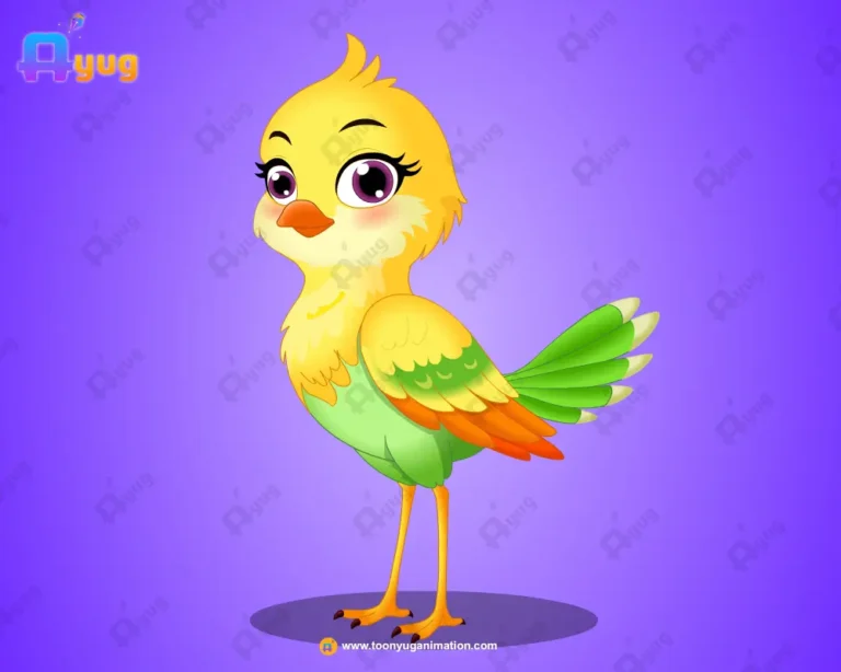 Cute Multi-Color Bird Character – Ultimate 2-Variant Rigged or Animated for Adobe Animate CC