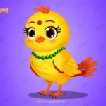 Indian Traditional Female Yellow Bird – Ultimate 2-Variant Rigged or Animated for Adobe Animate CC