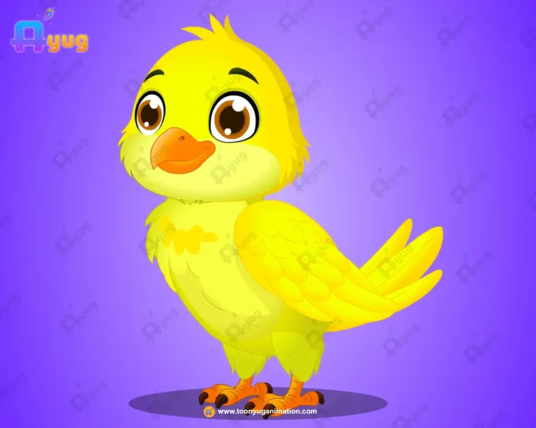 Cute Baby Yellow Bird – Ultimate 2-Variant Rigged or Animated for Adobe Animate CC