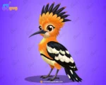 Hoopoe Bird Character – Ultimate 2-Variant Rigged or Animated for Adobe Animate CC