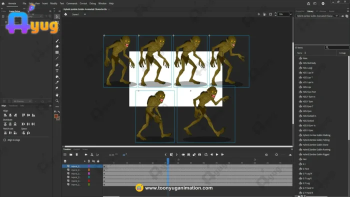 Zombie Goblin / Undead Green Spirit – Fully Animated & Rigged for Adobe ...