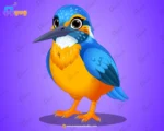 Kingfisher Bird Character – Ultimate 2-Variant Rigged or Animated for Adobe Animate CC