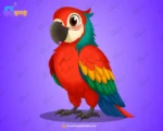 Red Scarlet Macaw – Ultimate 2-Variant Rigged or Animated for Adobe Animate CC