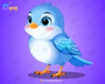 Cute Blue Bird Character – Ultimate 2-Variant Rigged or Animated for Adobe Animate CC