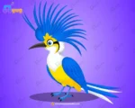 Blue Hoopoe (Hudhud) Character – Ultimate 2-Variant Rigged or Animated for Adobe Animate CC