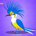 Blue Hoopoe (Hudhud) Character – Ultimate 2-Variant Rigged or Animated for Adobe Animate CC