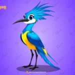 Exotic Blue Crested Bird – Ultimate 2-Variant Rigged & Animated Character for Adobe Animate CC