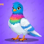 Colorful Rainbow Pigeon – Ultimate 2-Variant Rigged & Animated Character for Adobe Animate CC