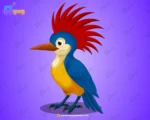 Exotic Crested Woodpecker – Ultimate 2-Variant Rigged & Animated Character for Adobe Animate CC