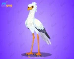 Majestic Secretary Bird – Ultimate 2-Variant Rigged & Animated Character for Adobe Animate CC