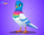 Prism-Neck Sky Pigeon – Elite 2-in-1 Master Rig & Animation Pack for Adobe Animate CC