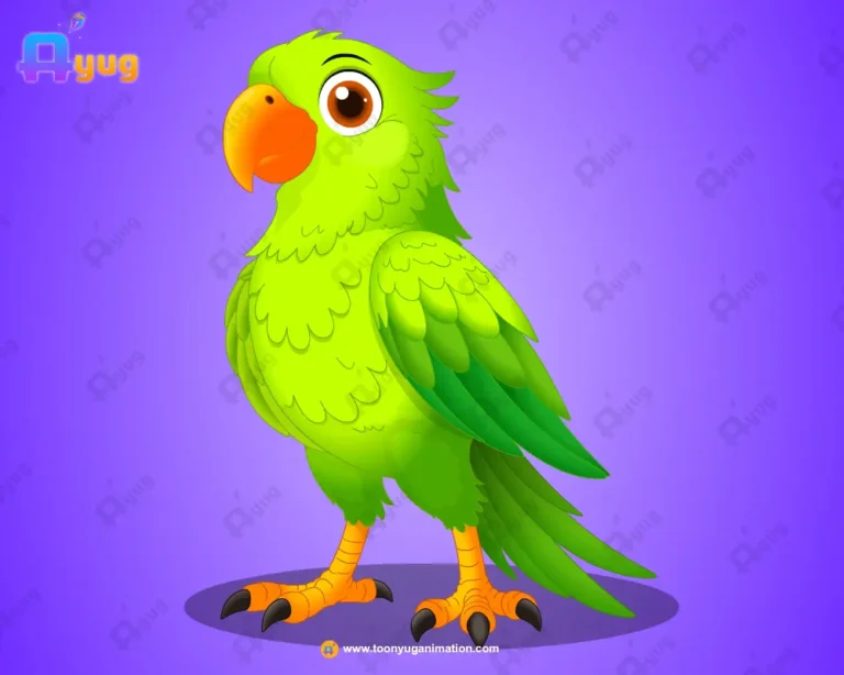 Elite Green Parrot – Pro 2-in-1 Master Rig & Animated Bundle for Adobe Animate CC