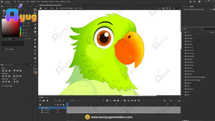 Elite Green Parrot – Pro 2-in-1 Master Rig & Animated Bundle for Adobe ...