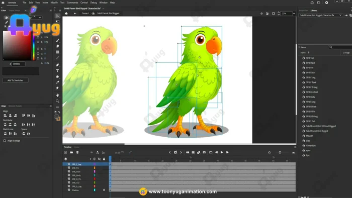 Elite Green Parrot – Pro 2-in-1 Master Rig & Animated Bundle for Adobe ...