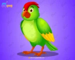 Red-Crowned King Parrot – Ultimate 2-in-1 Master Rig & Animated Bundle for Adobe Animate CC