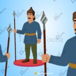 Premium Indian Bhaala Sainik ( King Sipahi) Animated Human Character