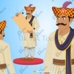 Premium Indian King's Mantri (Salahkar) Animated Human Character