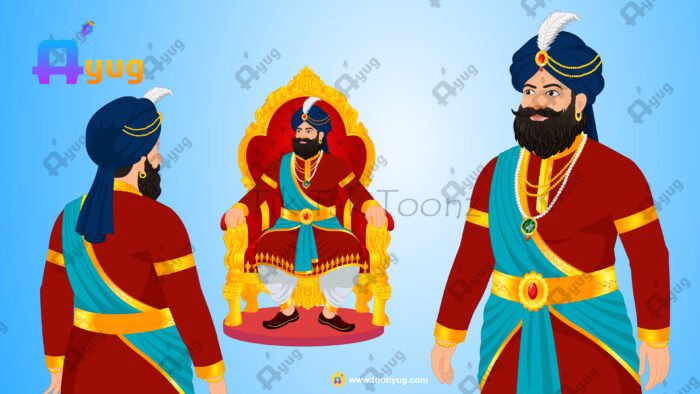 Indian Maharaja King( Raja) Character Animated Human Character ...