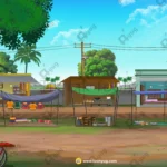 Premium Indian Village Bazar Market PSD High Quality Background