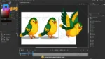 Golden-Green Songbird – Elite 2-in-1 Rigged & Animated Master Pack for Adobe Animate CC - Image 3