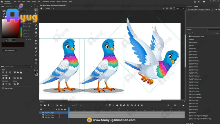 Prism-Neck Sky Pigeon – Elite 2-in-1 Master Rig & Animation Pack for ...